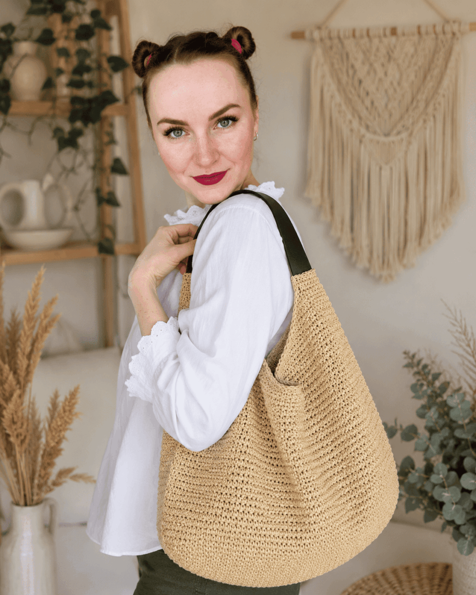 Tutorial: Bolso Tote Bag Hobo con Rafia